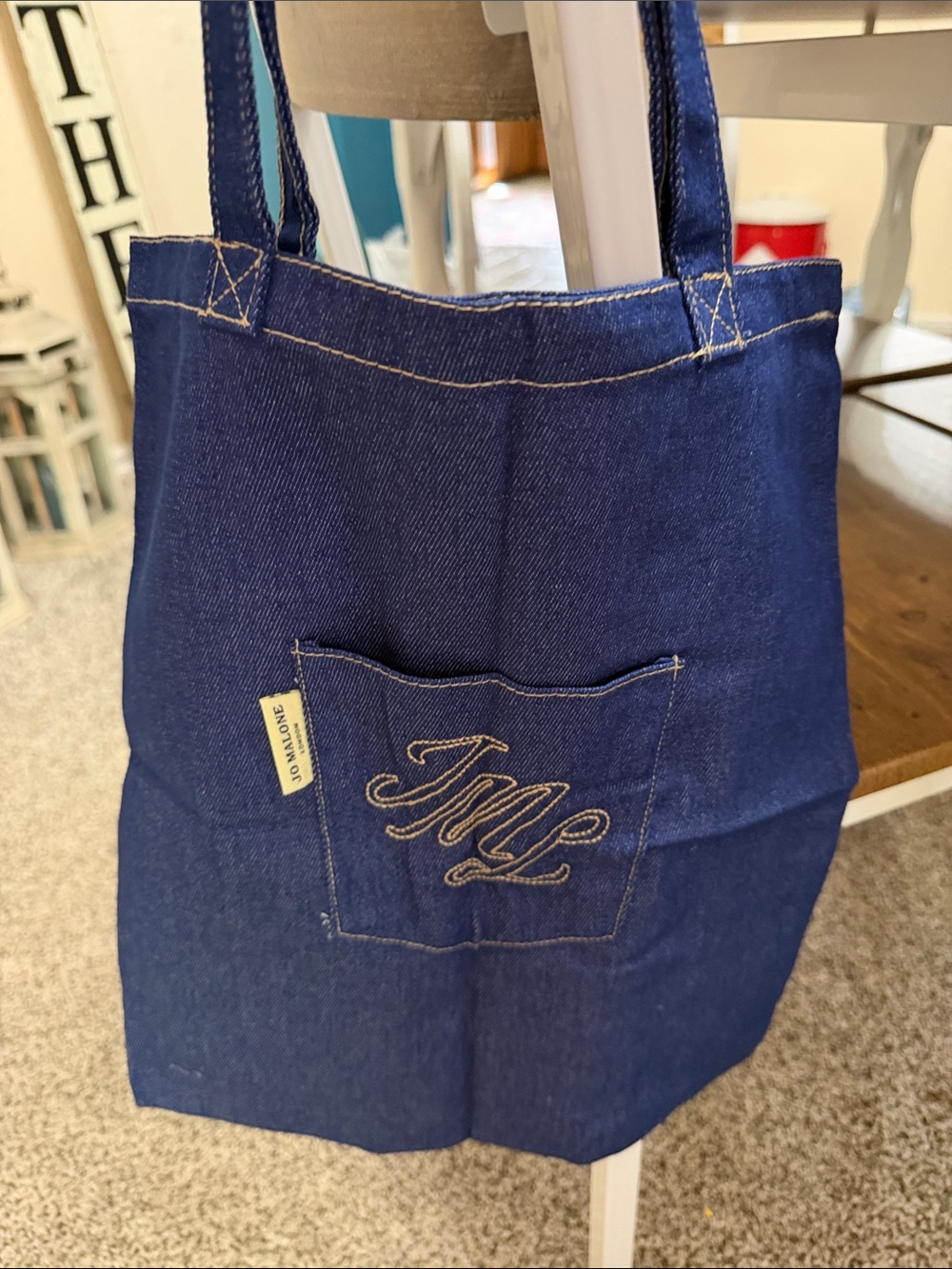Jo Malone Navy Blue Denim Tote Bag